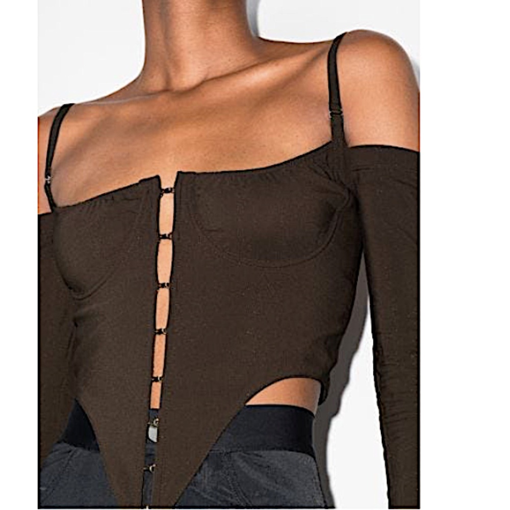 KNWLS Spire Long Sleeve Bustier Top